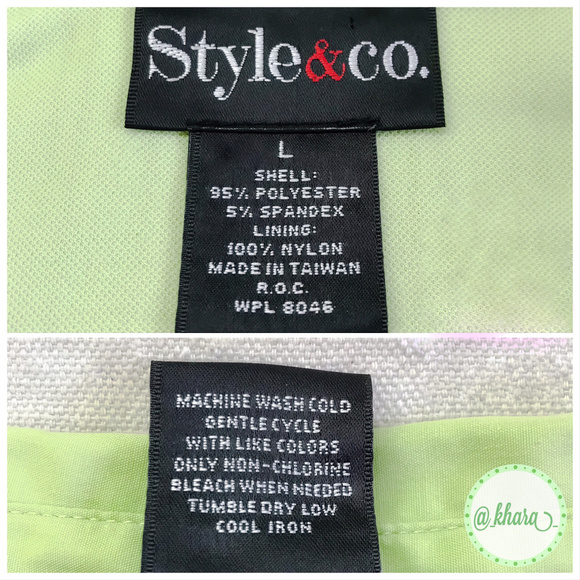 Style & Co. Avocado/Lime Striped Cap Sleeve - Picture 6 of 8